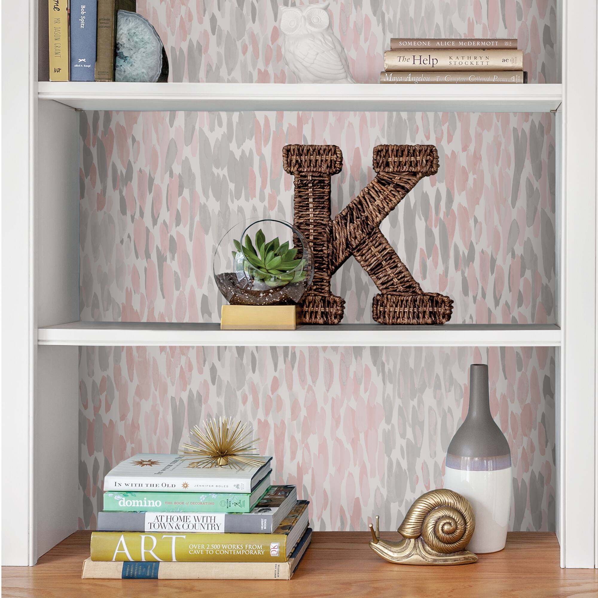 NuWallpaper Blush Make It Rain Peel & Stick Wallpaper